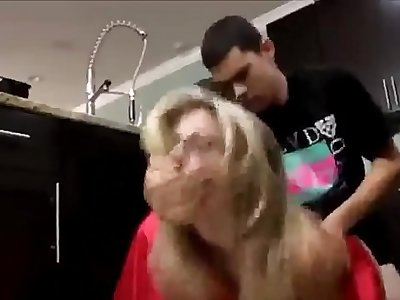 Young Son-in-law Fucks his Hot Mom in the Kitchen