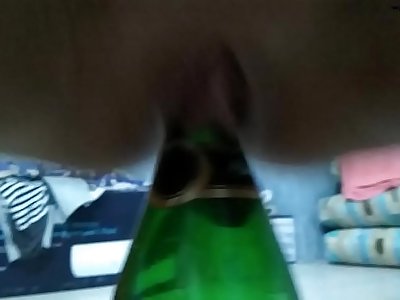 Russian mature bottle insertion